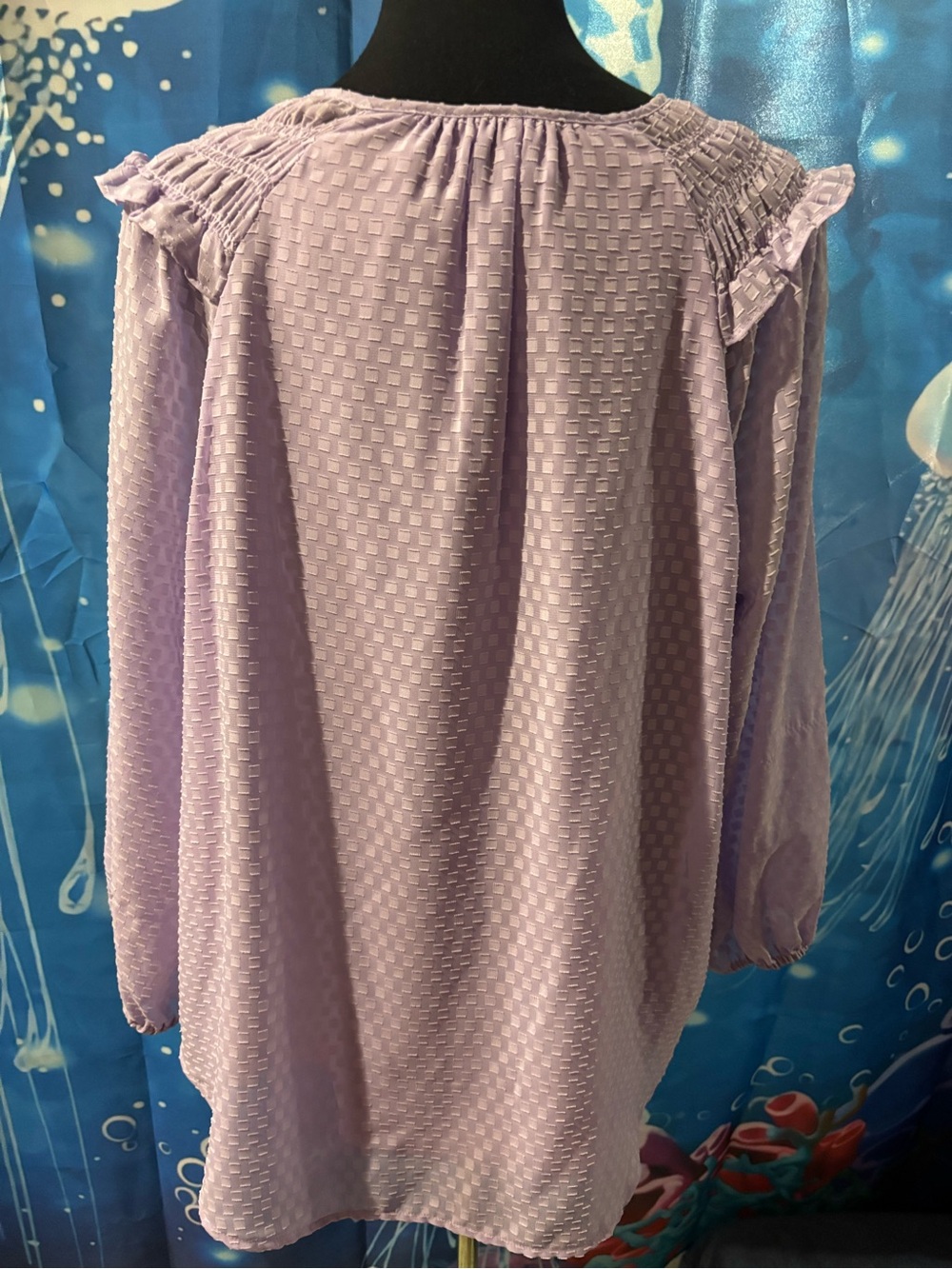 Lavender Long Sleeve Peasant Top - Unbranded - Picture 3 of 14